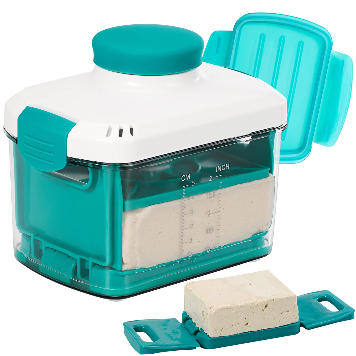 NOYA adjustable tofu press with dial control for consistent moisture removal.