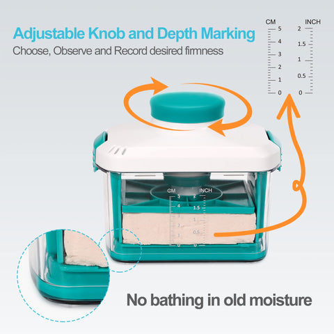 NOYA stainless steel spring delivers even pressure for uniform results.
