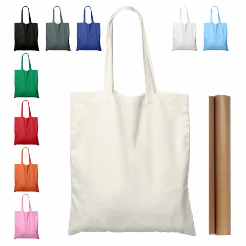 NPBAG 15x16 natural cotton tote bag, durable for daily errands.