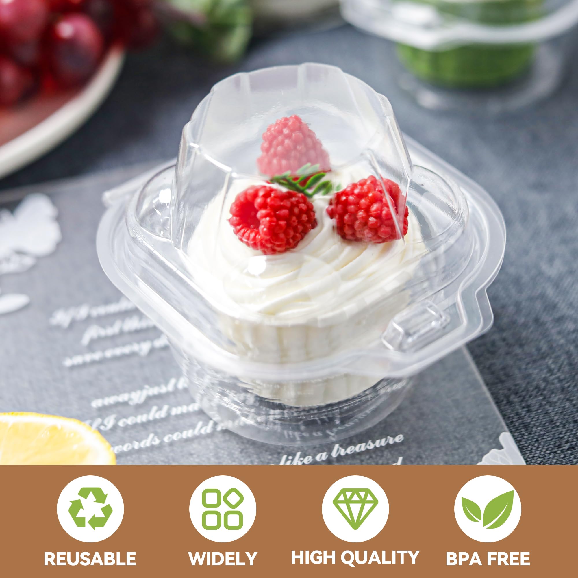 NPLUX 3.5x3 inch cupcake box fits taller treats.