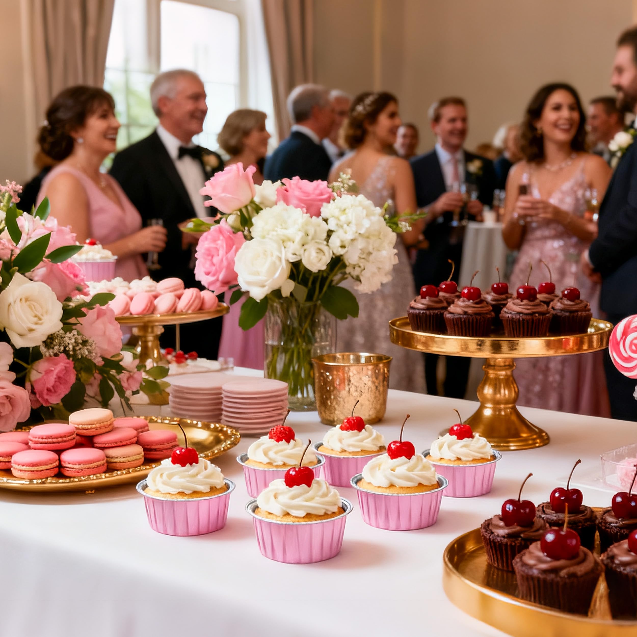 NPLUX pink mini loaf pans suitable for cupcakes and puddings.