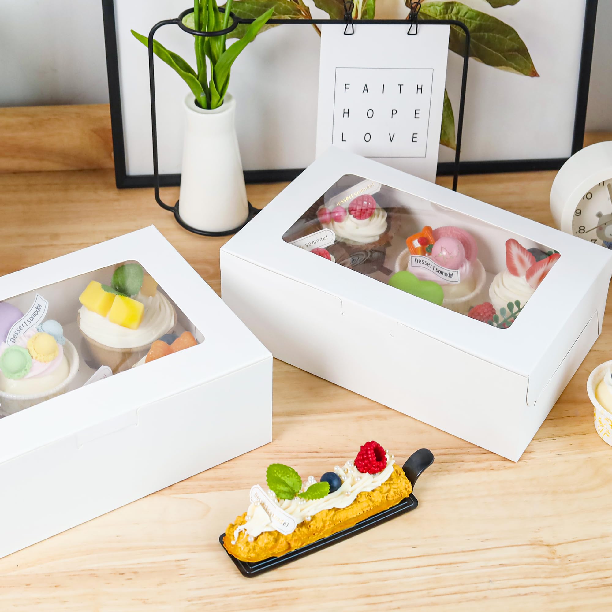 NPLUX cupcake box with window top highlighting product visibility