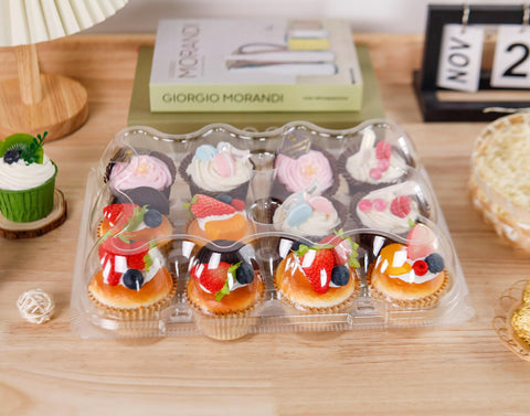 NPLUX cupcake display setup for events showcasing pastries attractively