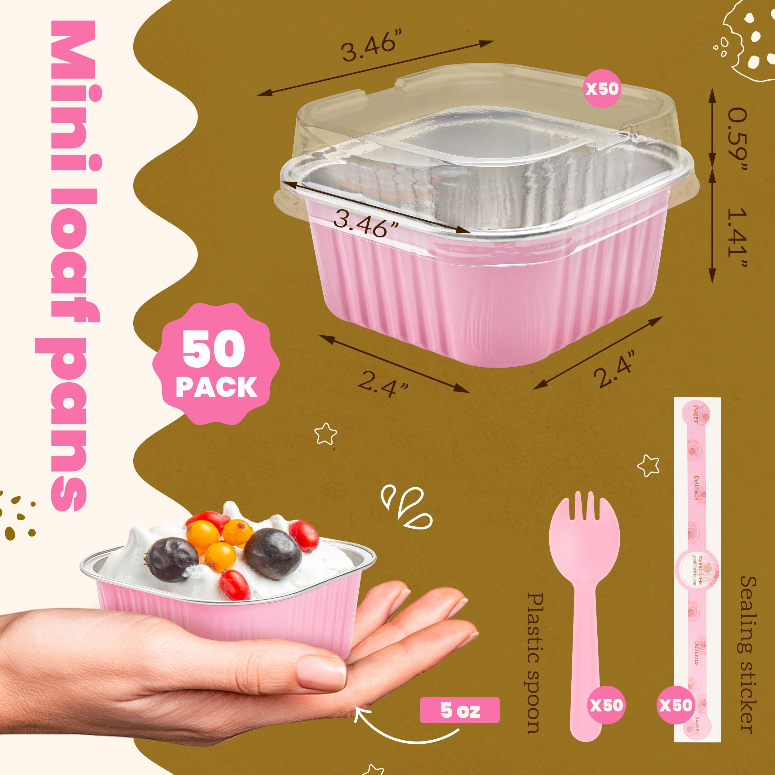 NPLUX pink spoons included in set for mess-free serving