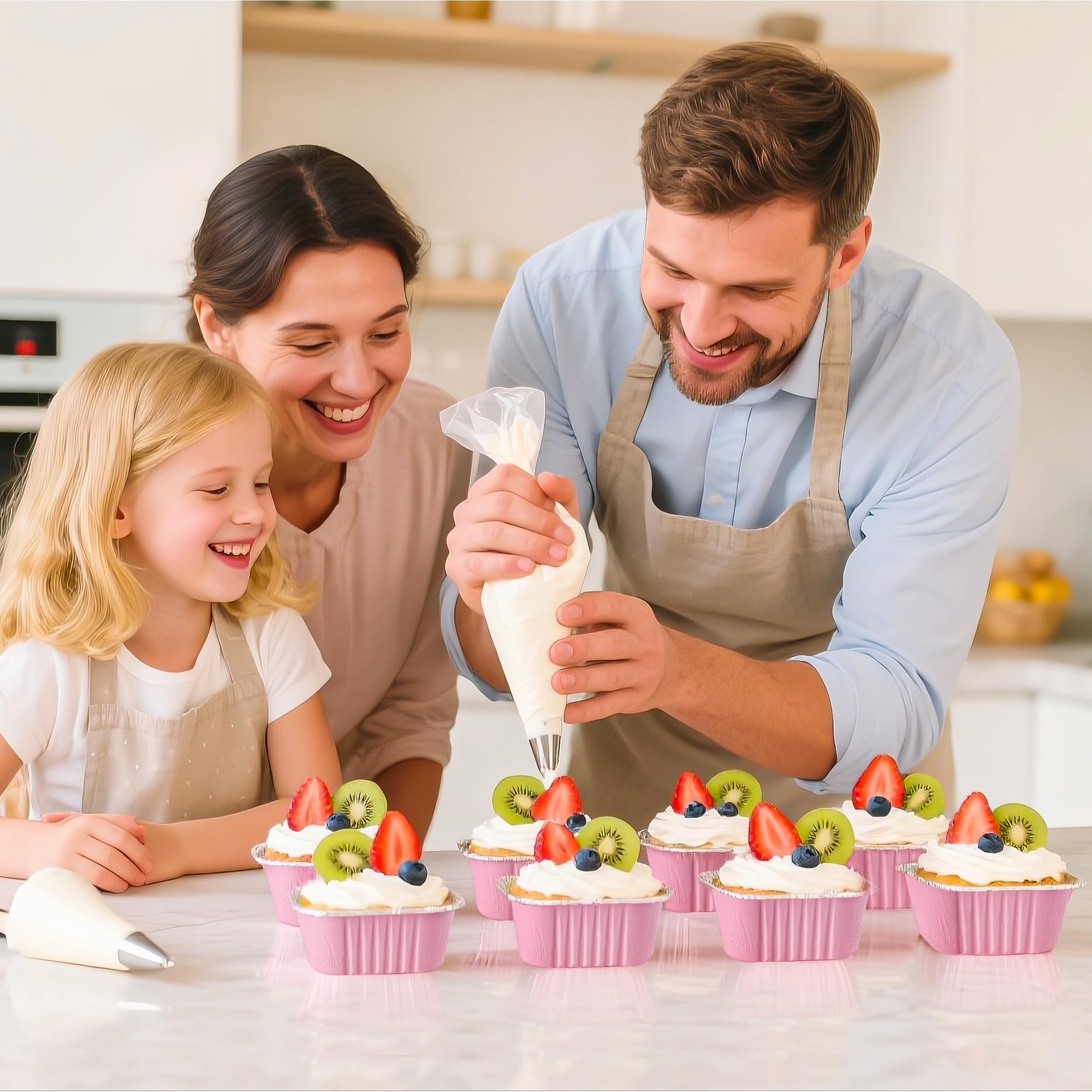 NPLUX pink use for cakes and desserts in cups