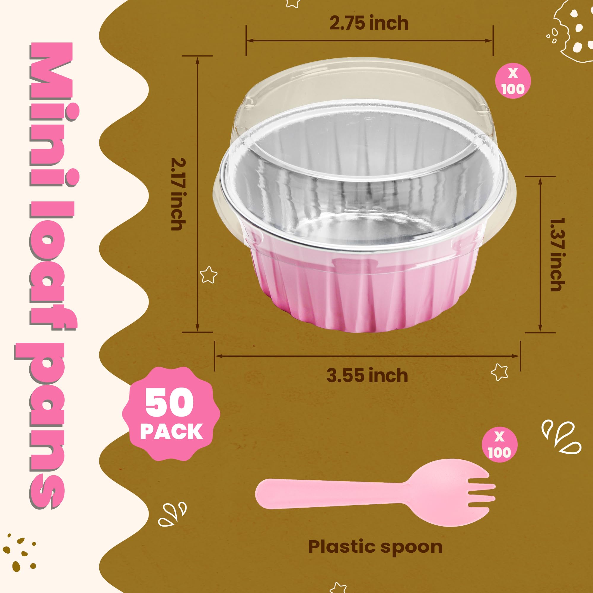 NPLUX ovensafe mini pans withstand high heat for even baking.
