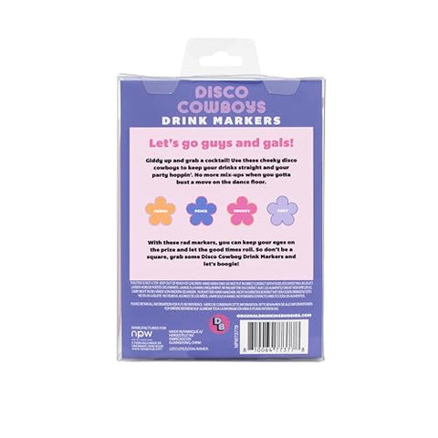 NPW Disco Cowboy markers fit stemware, mugs, and cups for versatile use.