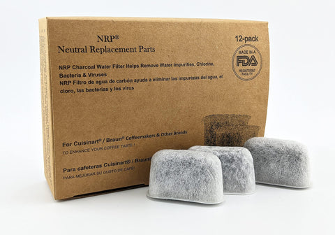 NRP BRSC004 charcoal filter for Braun BrewSense enhances aroma and clarity