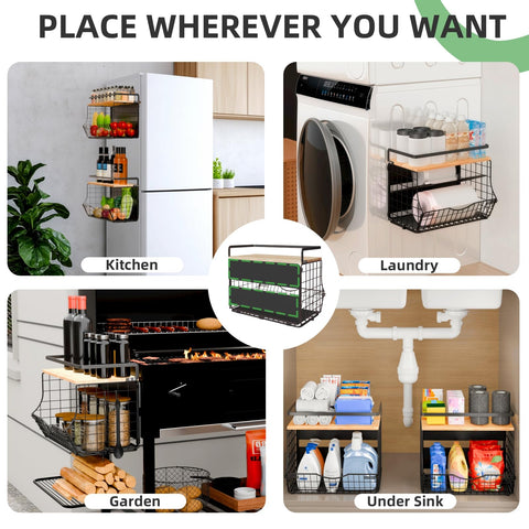NRSVIAN magnetic spice rack keeps jars within reach