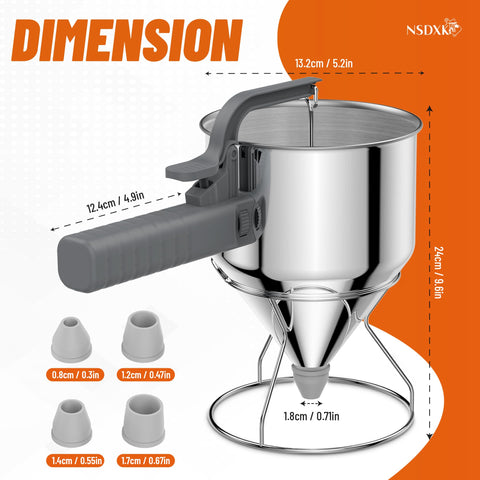 NSDXK appliance elevates pancake, cupcake, and waffle prep with precision.