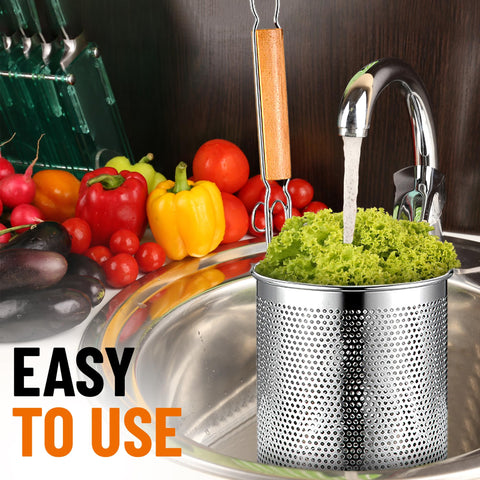 NSDXK deep mesh basket ideal for vegetables, noodles, and dumplings