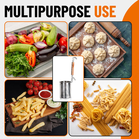 NSDXK 4.3-diameter pasta basket for efficient draining and even cooking