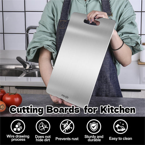 NSLLL titanium cutting board back side designed for meat to reduce cross-contamination
