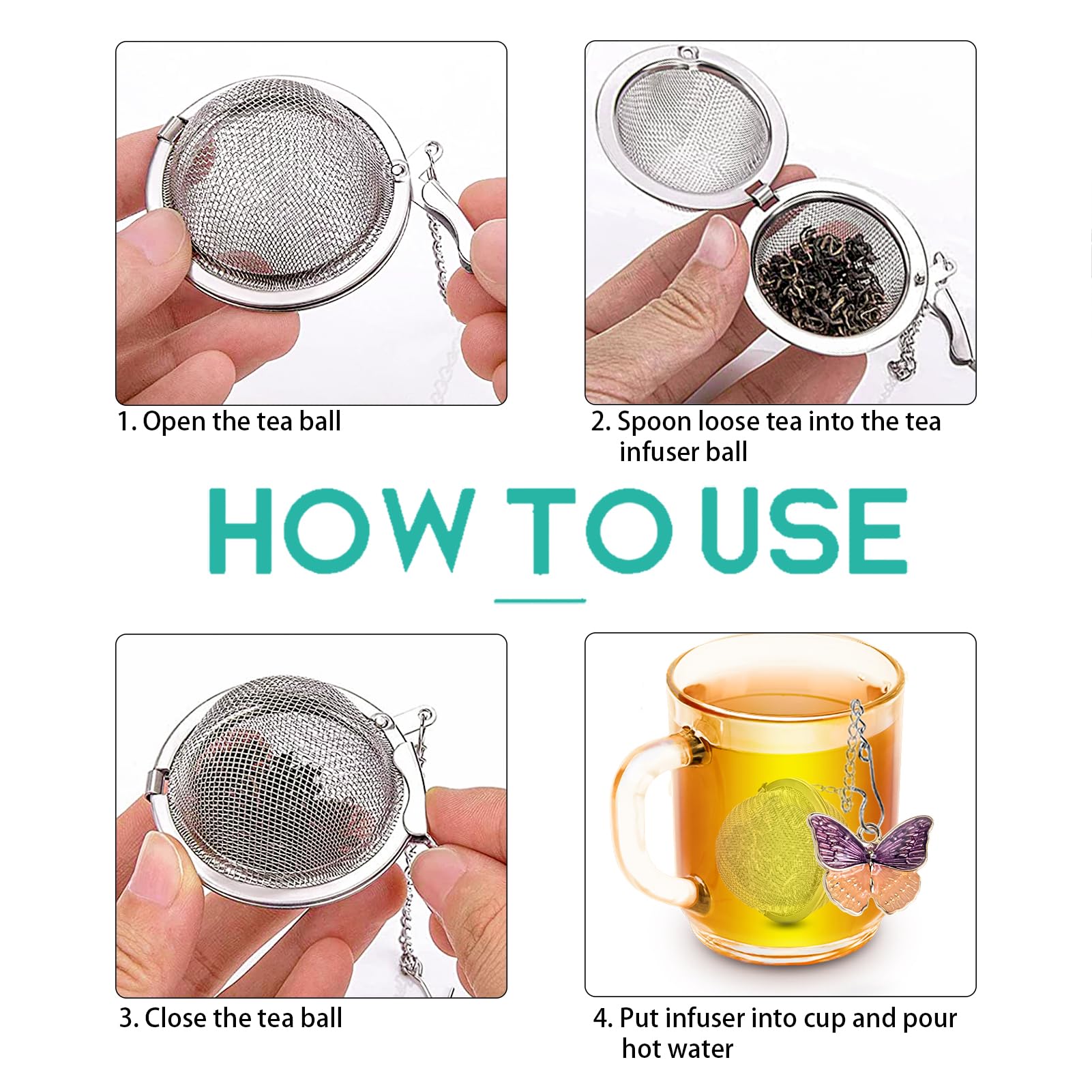 NSTaygate 304 stainless steel tea ball resists rust for lasting use.