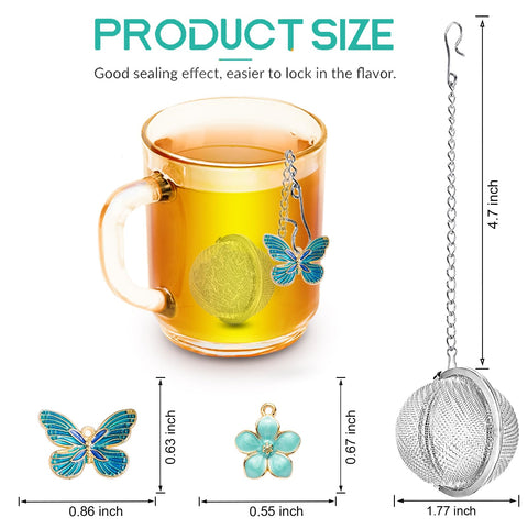 NSTaygate tea infuser with flower charm adding whimsy to brewing