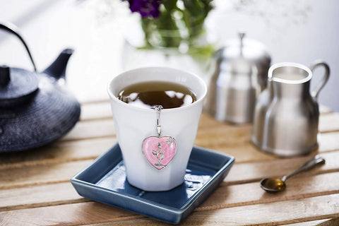 NSTaygate hanging-hook tea infuser attached to teapot for easy removal