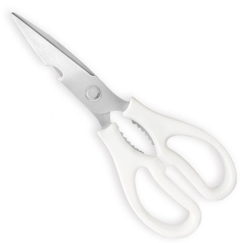 NTVKID kitchen shears close-up of ultra-sharp blade for precise cuts.