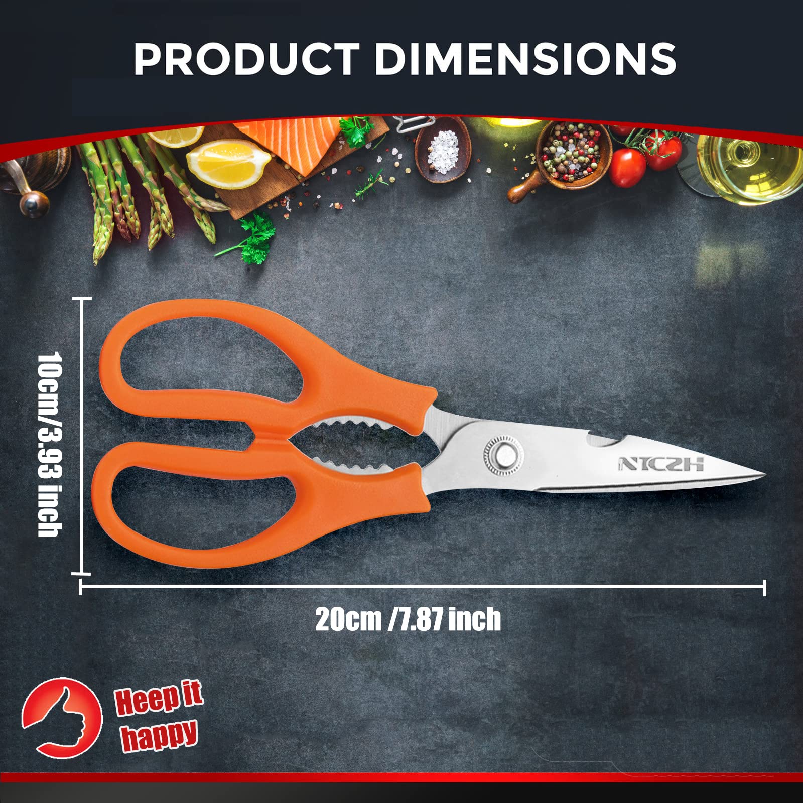 NTVKID kitchen shears cutting poultry bones with ease.