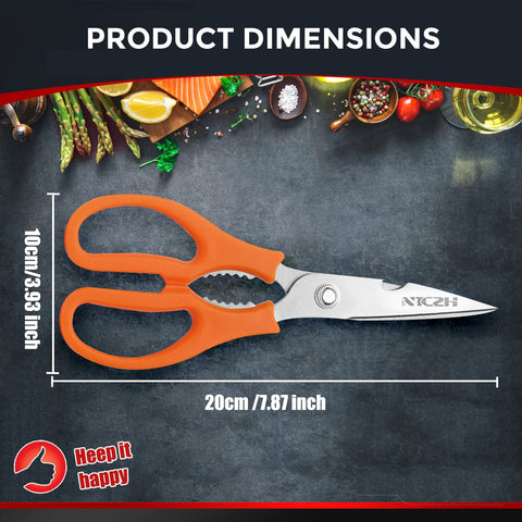 NTVKID kitchen shears cutting poultry bones with ease.