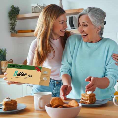 NTWJNJY large butter dish holds a full stick neatly