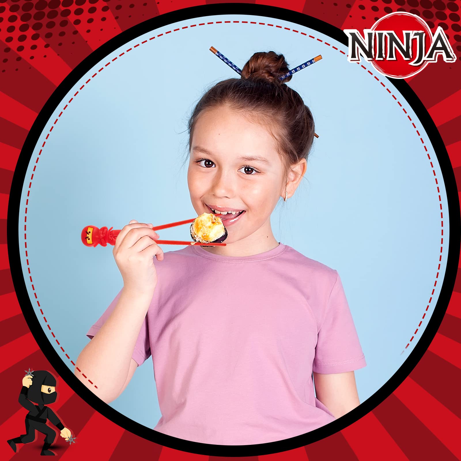 Nuanchu ninja chopsticks detachable silicone helpers for easy cleaning and customization