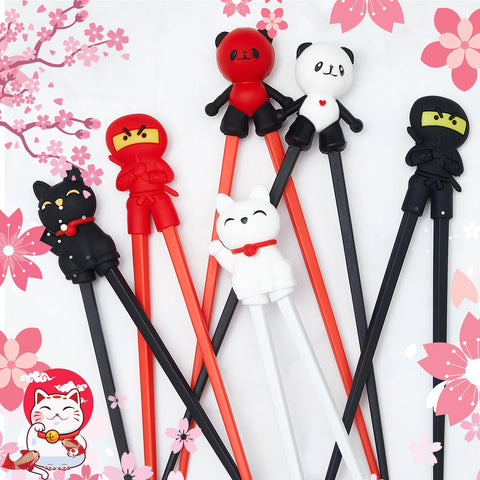 Nuanchu safe-material training chopsticks with silicone finger covers