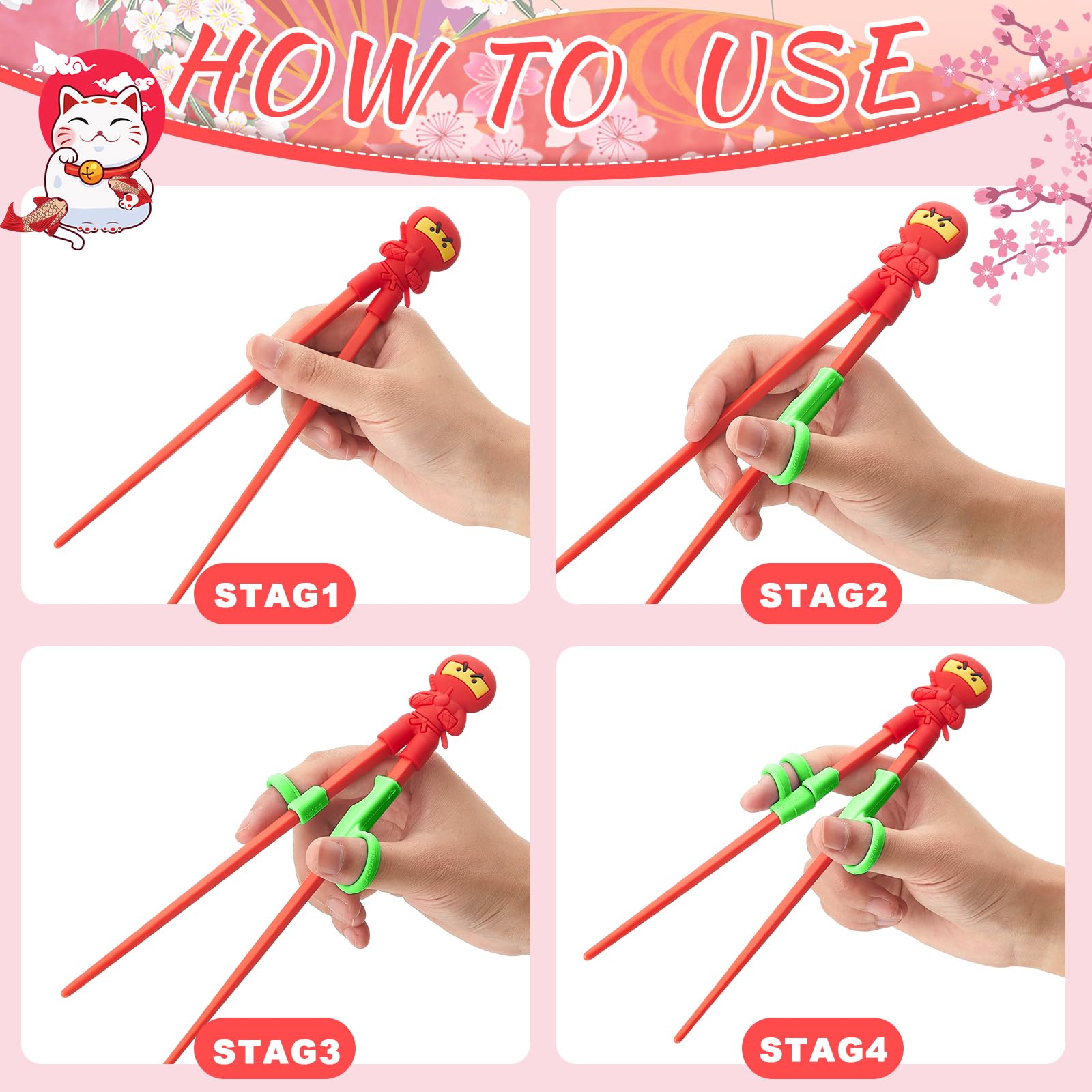 Nuanchu ninja-style training chopsticks designed for focused meals