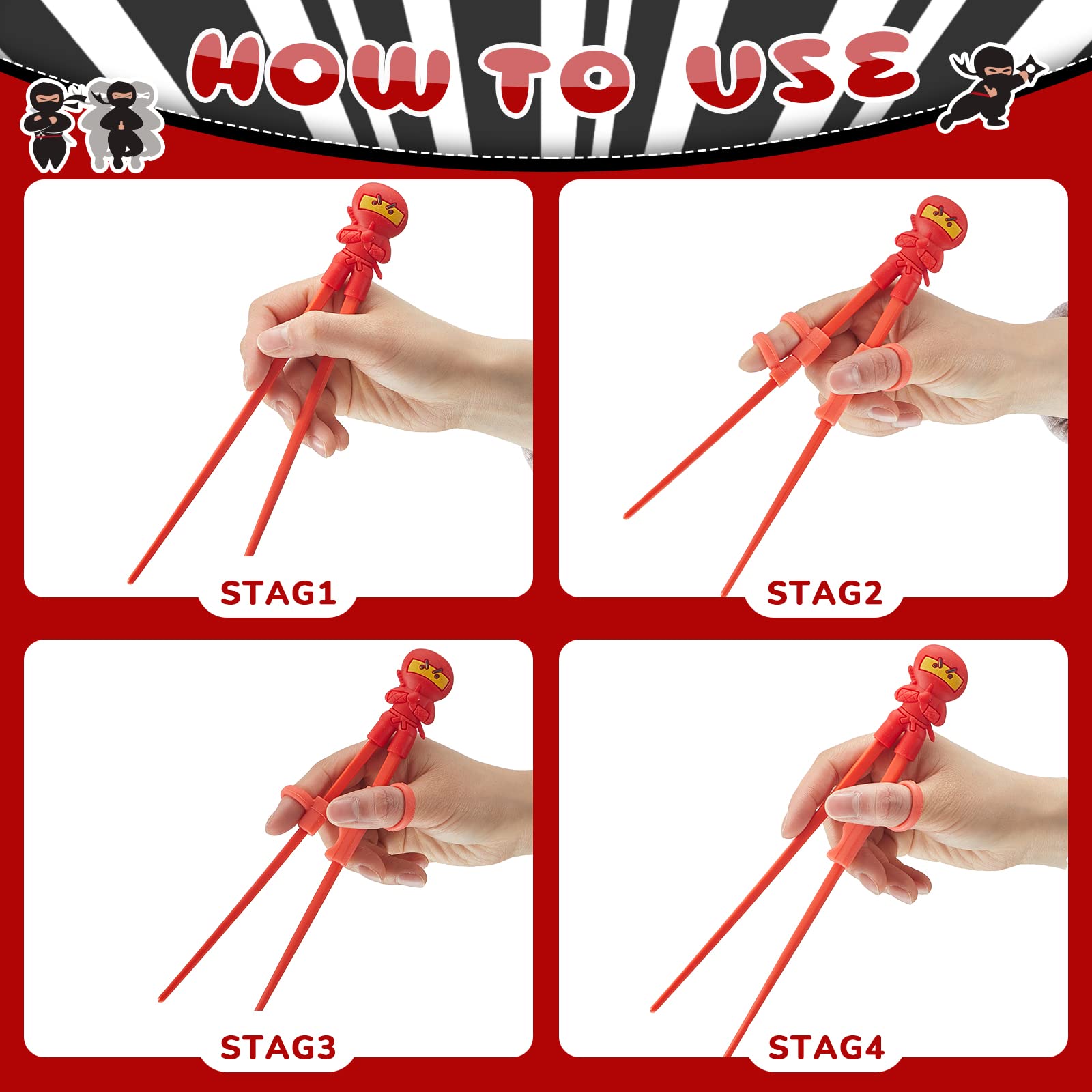 Nuanchu training chopsticks suited for noodles like ramen and udon meals