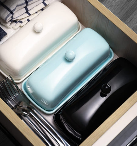 Nucookery butter dish holds one standard butter stick securely