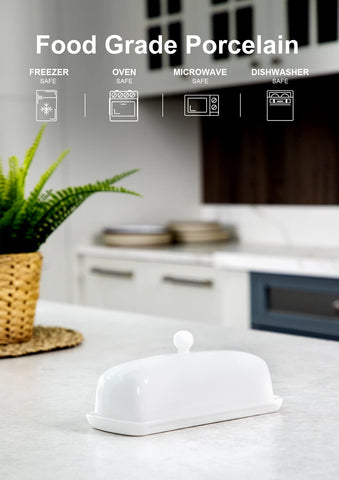 Nucookery butter dish countertop design adds timeless kitchen elegance
