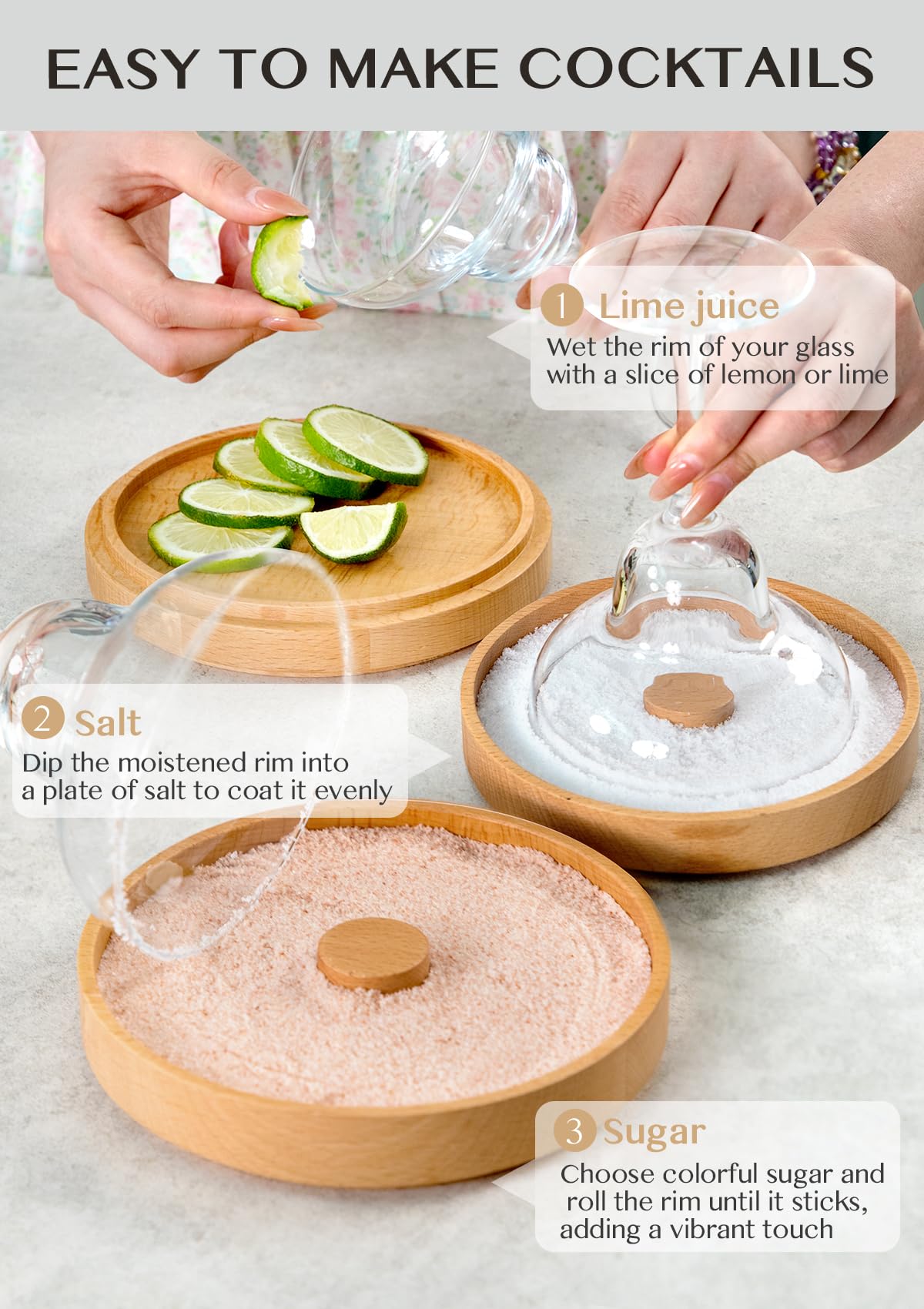 Nucookery Dipping Rim with Lemon Juice demonstrates natural adhesive.