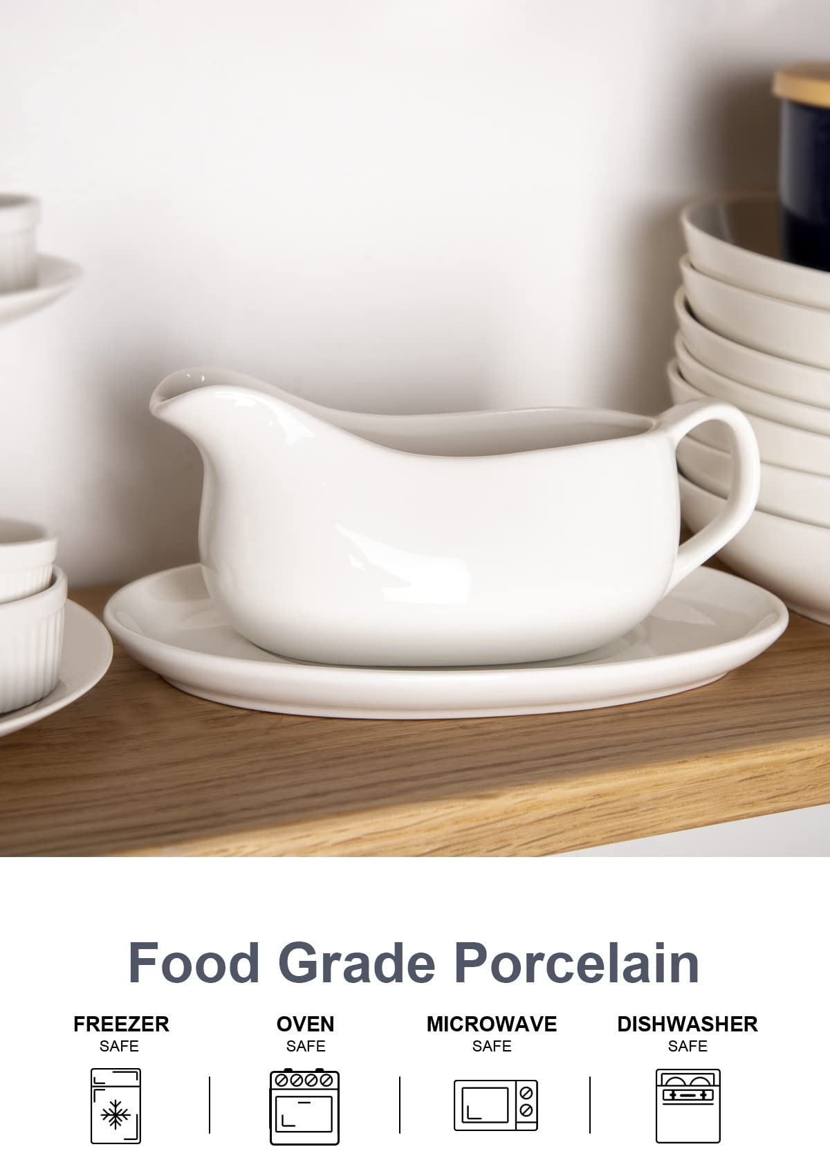 Nucookery microwave safe gravy boat keeps sauces warm quickly