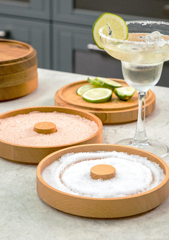 Nucookery Wood Bar Accessory Stackable Design fits diverse glassware.