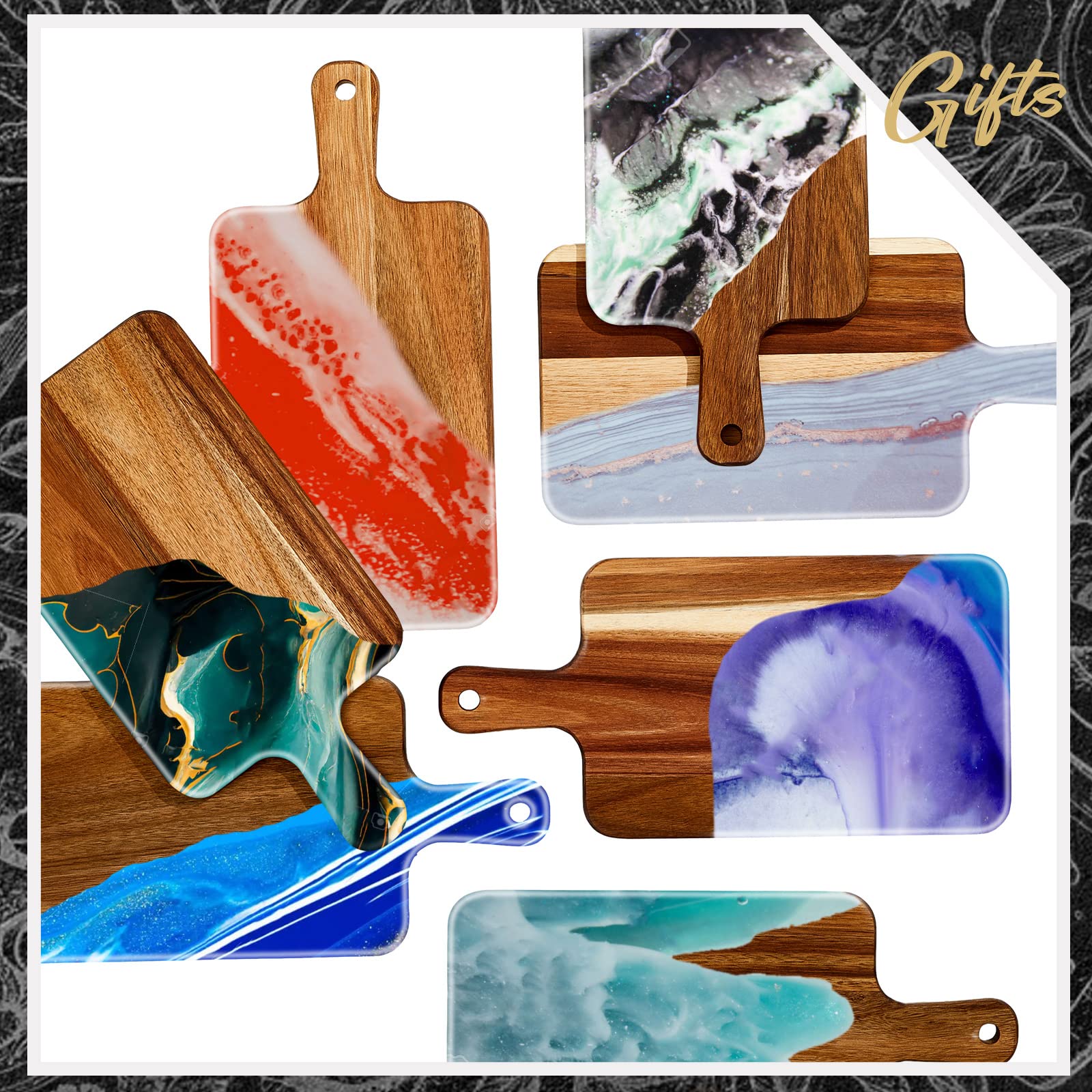 Nuenen acacia cutting board set for versatile kitchen daily use.