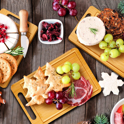 Nuenen serving board with cheese and fruit for elegant presentation.