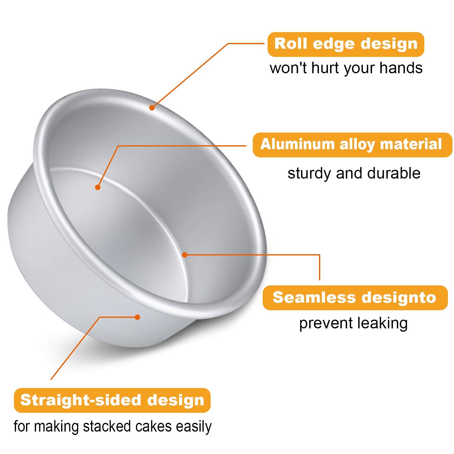 Nuenen mini cake pans 4 inch ideal for small desserts