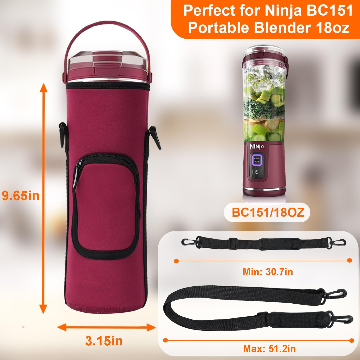 NUENSS-ROR bag with adjustable shoulder strap for easy carrying on trips.