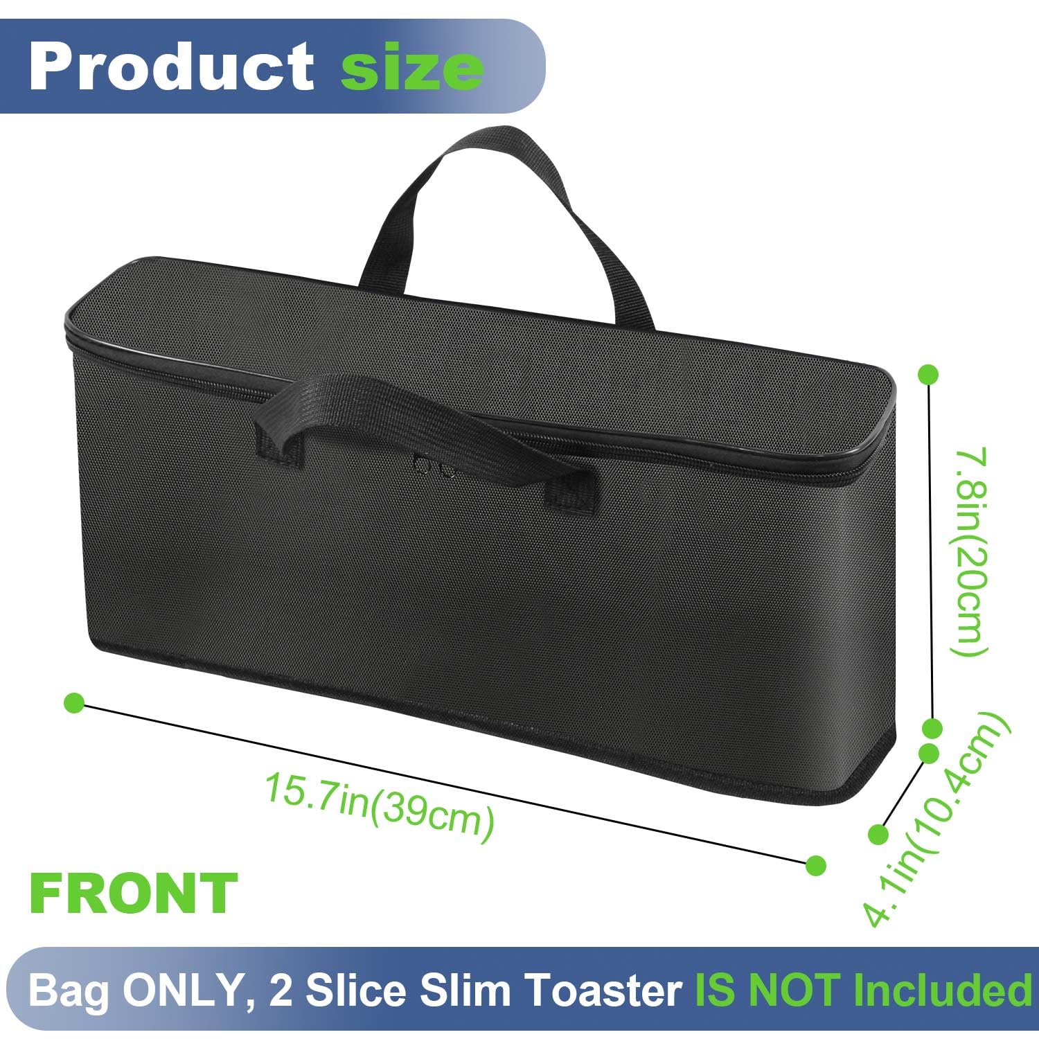 NUENSS-ROR Bella 2 Slice Slim Toaster bag aluminum liner for easy cleaning