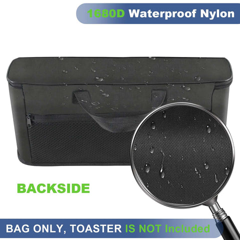 NUENSS-ROR Bella 2 Slice Slim Toaster bag closed view showing zipper pouch