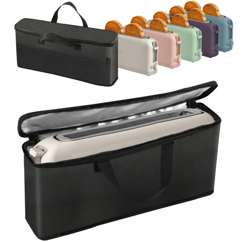 NUENSS-ROR Bella 2 Slice Slim Toaster bag front view with sturdy handles for easy transport