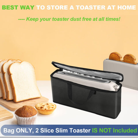 NUENSS-ROR Bella 2 Slice Slim Toaster bag travel-ready in compact size