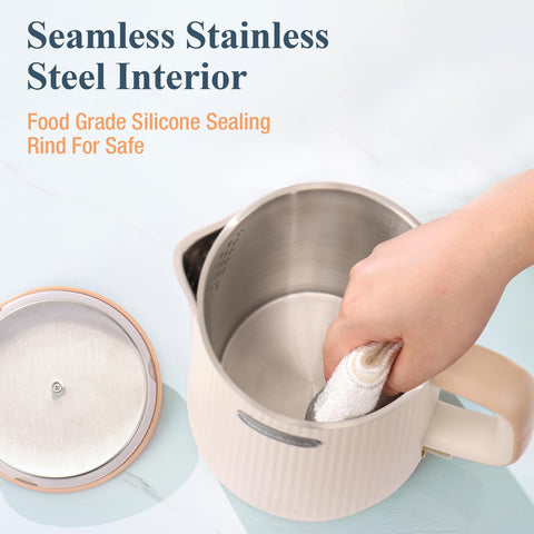 Nueve&Five stainless steel interior and lid for clean, durable brewing.