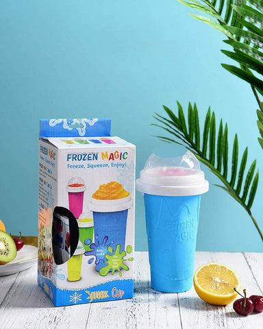 NUFR Slushie Maker Cup lid-off reveals double-layer cooling design for efficient chilling