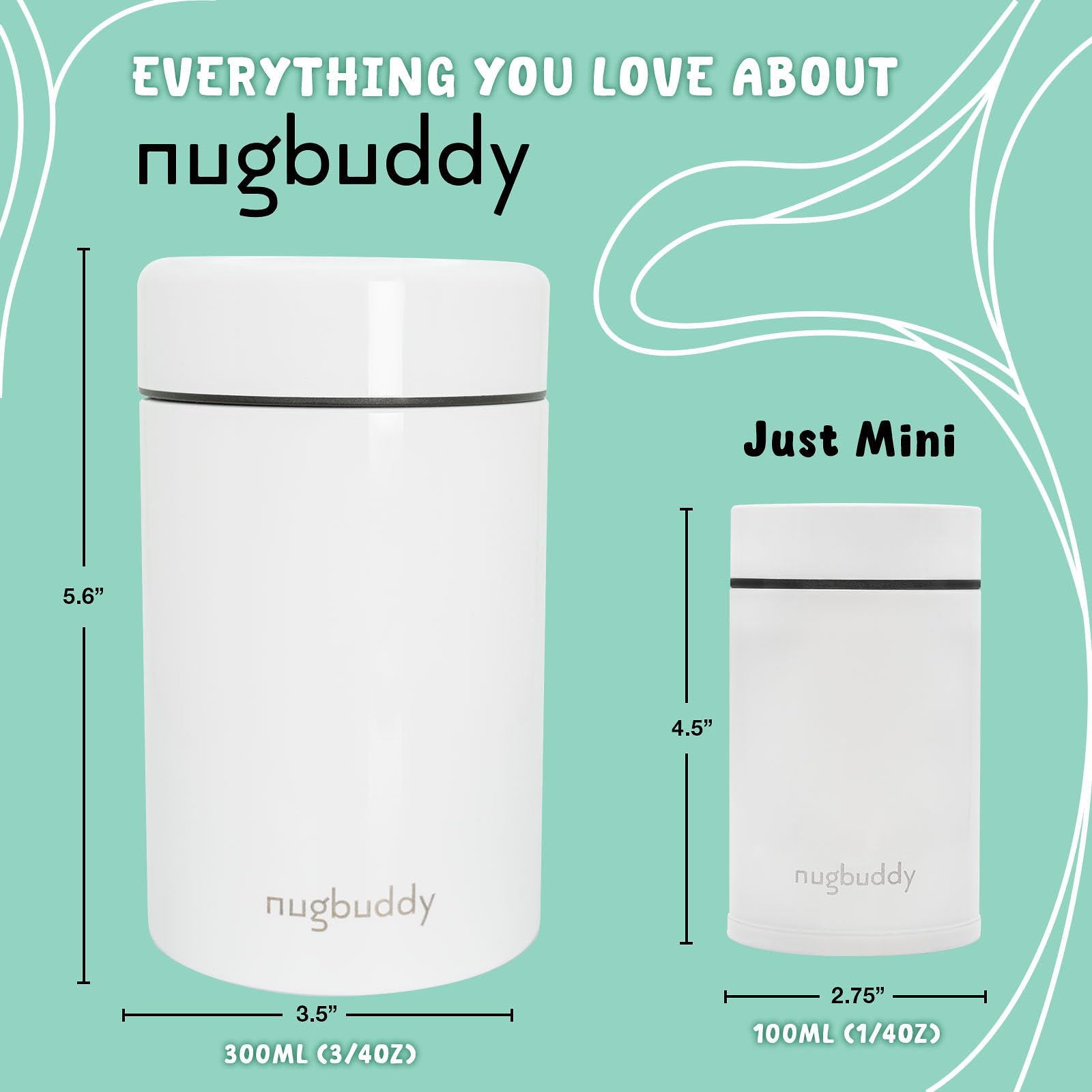 Nugbuddy Mini compact design fits in bags or cup holders