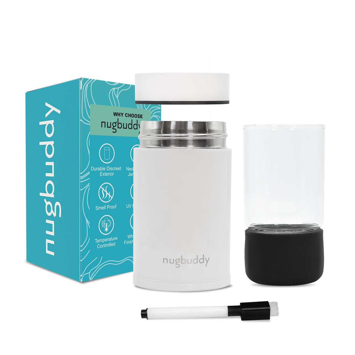 Nugbuddy Mini exterior durability preserves freshness on the go