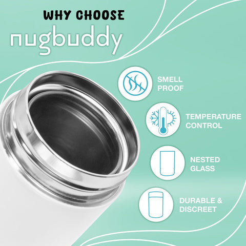 Nugbuddy Mini insulation stabilizes temperature for consistent storage