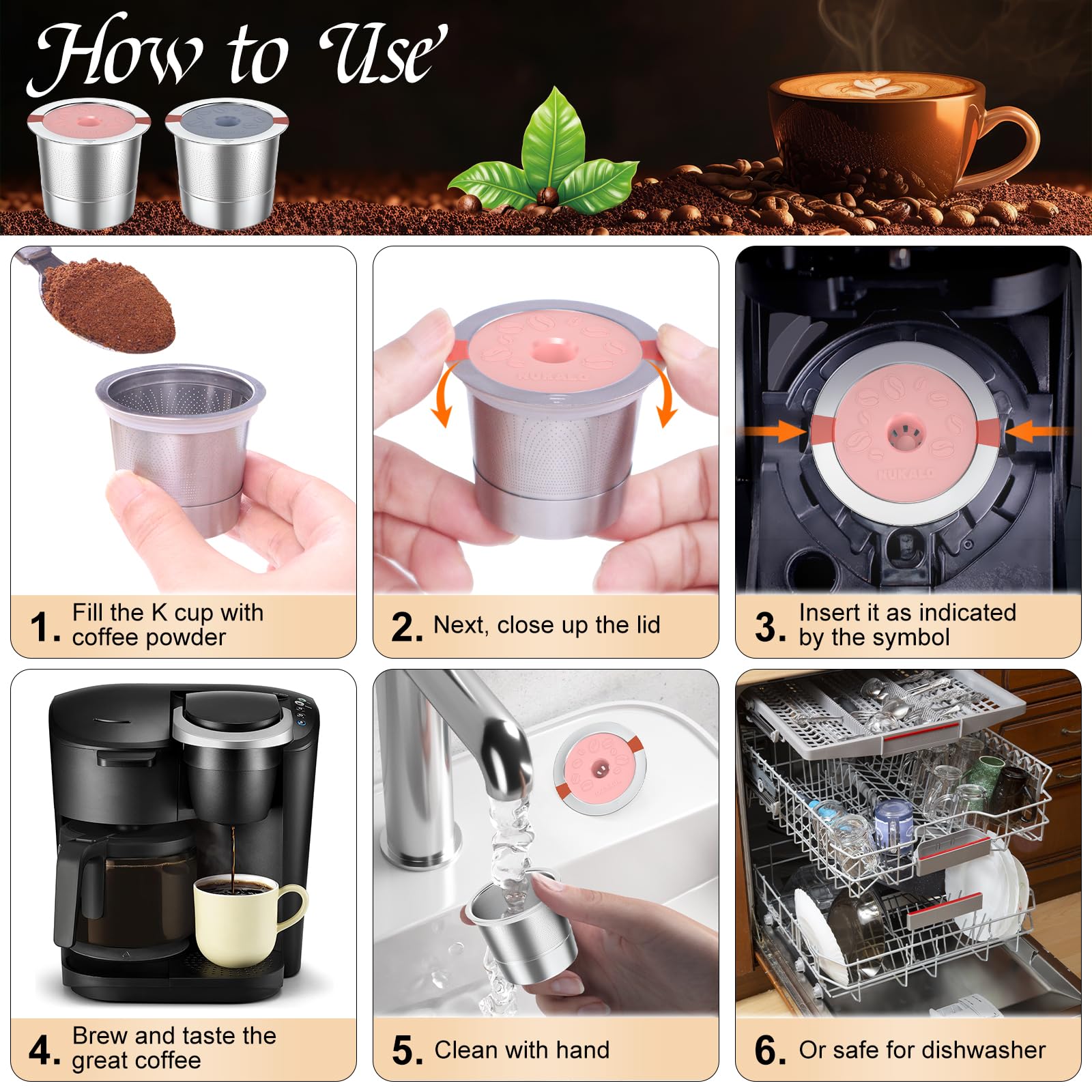 NUKALO Keurig 1.0/2.0 compatibility graphic confirms broad machine compatibility