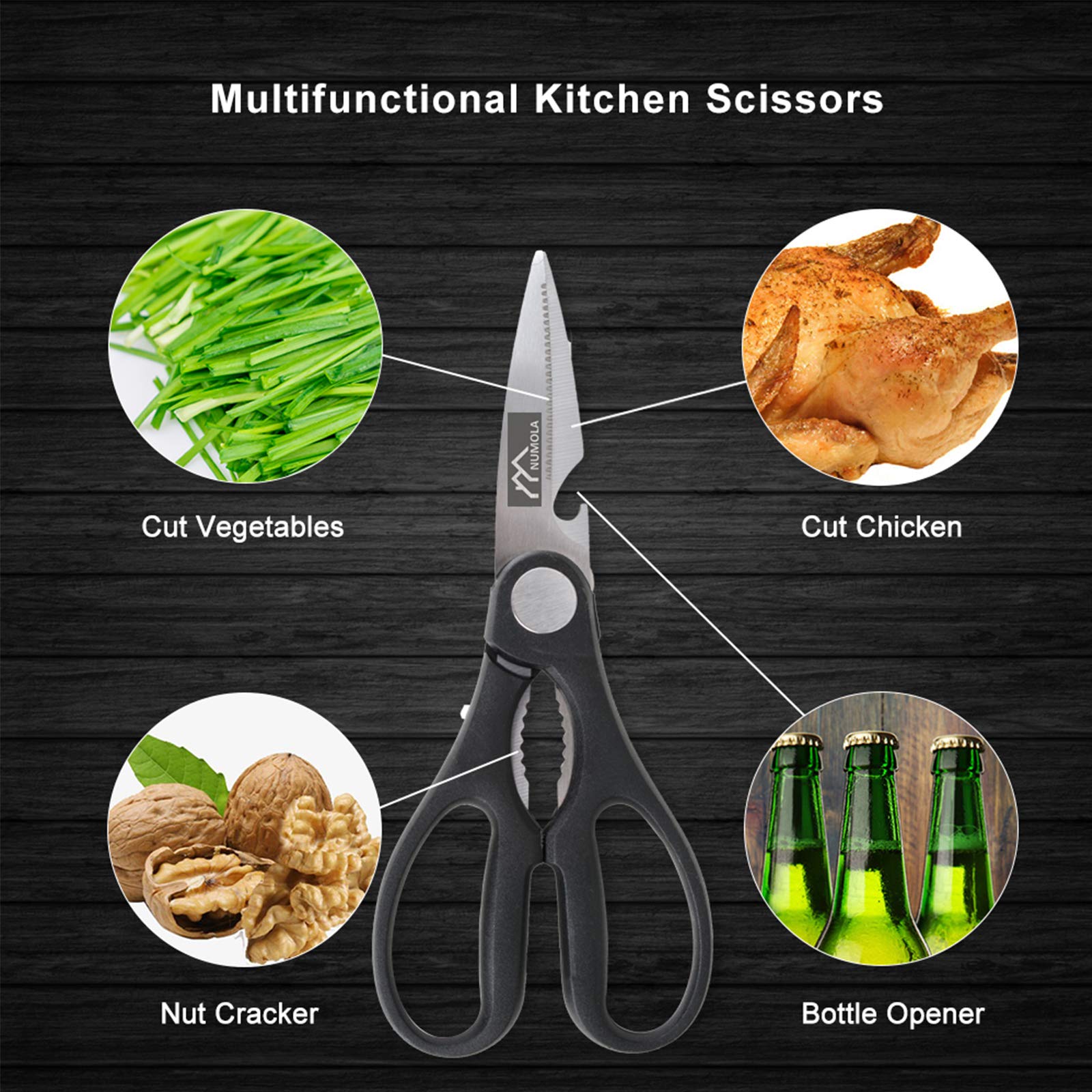 Numola household scissor for versatile kitchen tasks