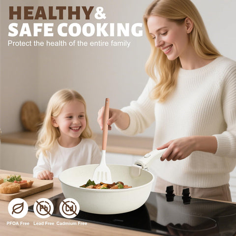 Numola removable handles with safety lock for secure cooking grip