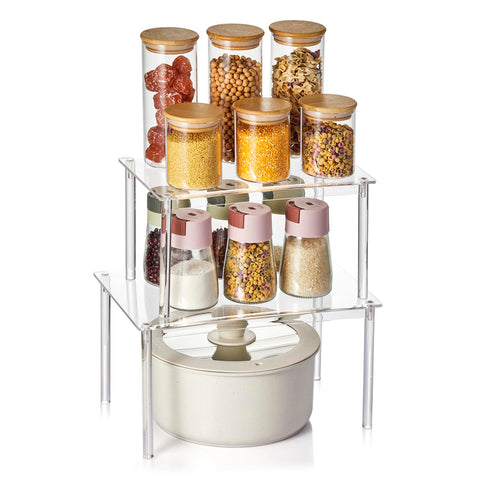 Nuoex compact counter organizer shelf enables easy countertop organization